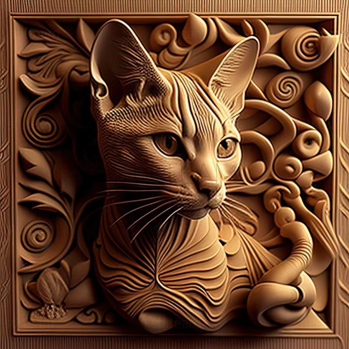 3D модель Кішка арабська мау (STL)
